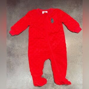 Superstar Baby Red One Piece with Embroidered Tree Design